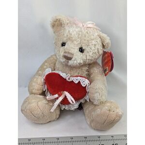 First Main Bear With Me Plush Red Heart V1023 10 Inch Stuffed Animal Toy